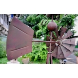 y13847 鐵材藝術  鐵材擺飾系列 - 飛鳥風向器(無庫存)